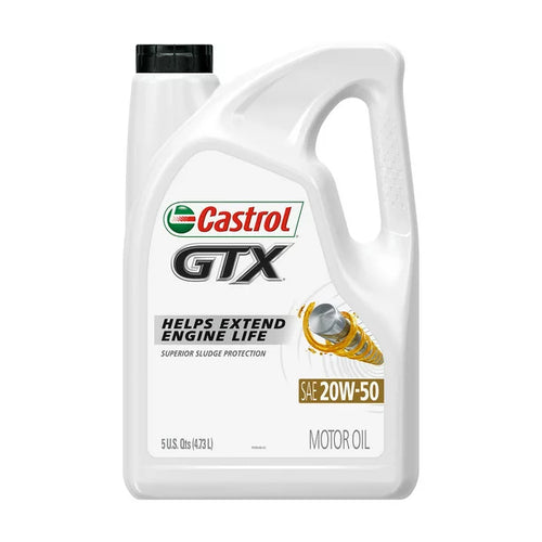 Castrol GTX Synthetic Blend Motor Oil 5W-20 5 Quart