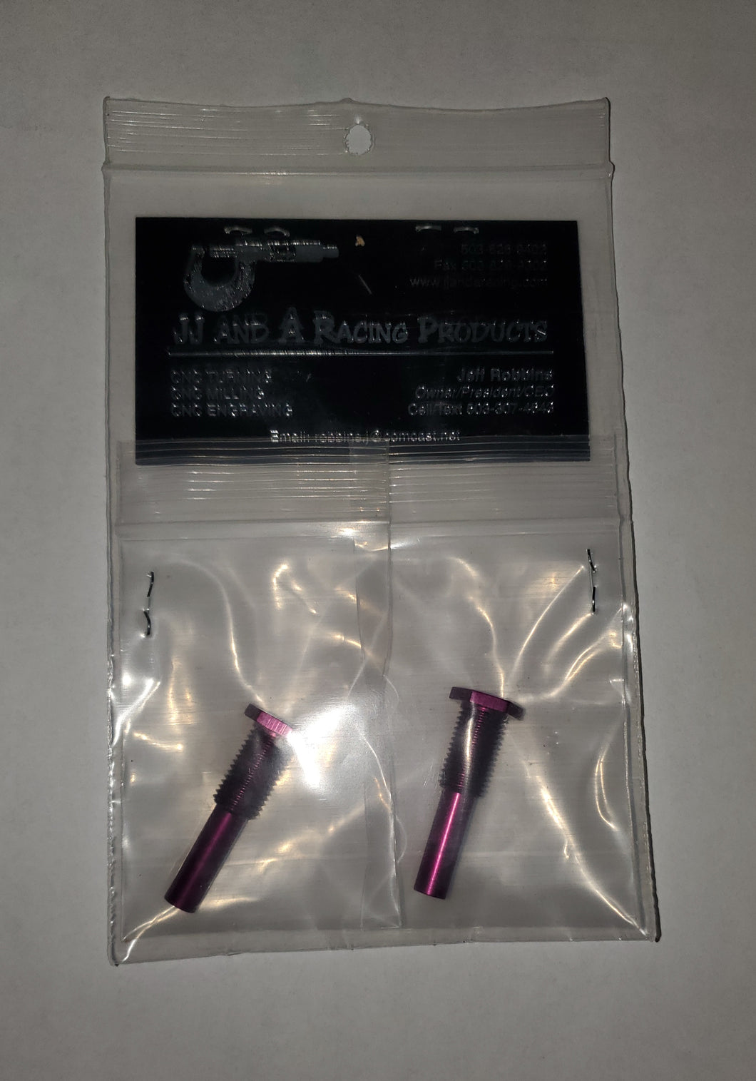 Lectron Cable Adjuster Screws, Pair Purple Anodized T6