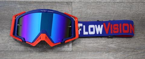 Flow Vision® Rythem™ Motocross Goggle: Blue/Red Merica
